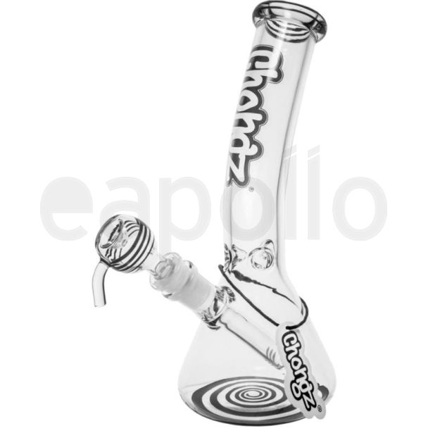 Chongz "Goosebump Jnr" Glass Waterpipe With Black Accents - 9.8 Inch