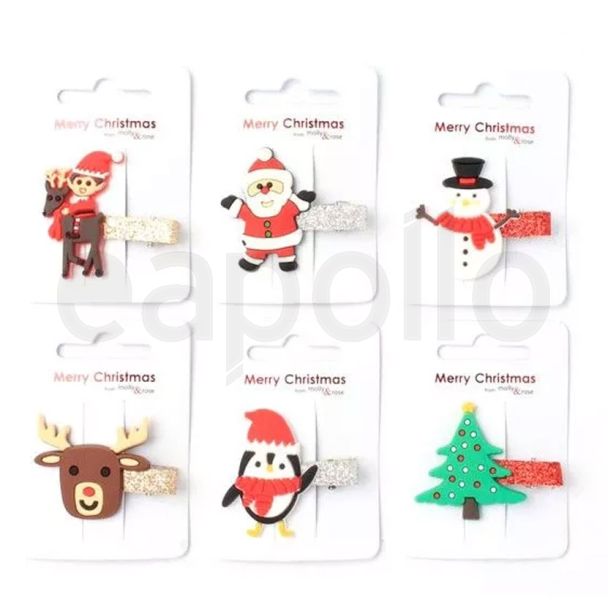 Christmas Assorted Character Beak Clips 3cm