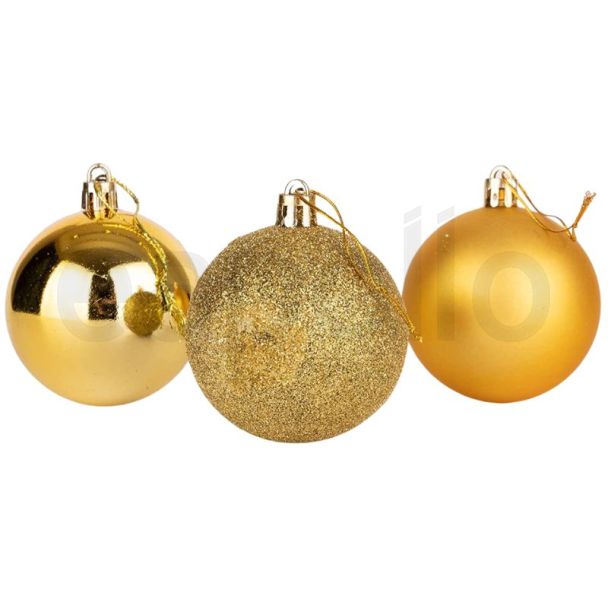 Christmas Baubles Set- Deep Gold (6pcs)
