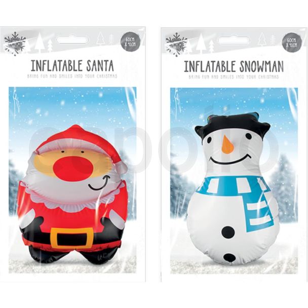 Christmas Inflatable Characters- Santa and Snowman