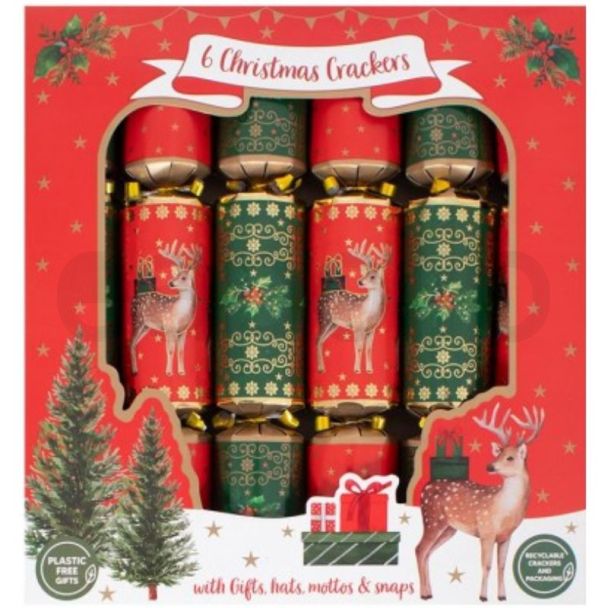 Christmas Reindeer Crackers- Assorted (6pcs)
