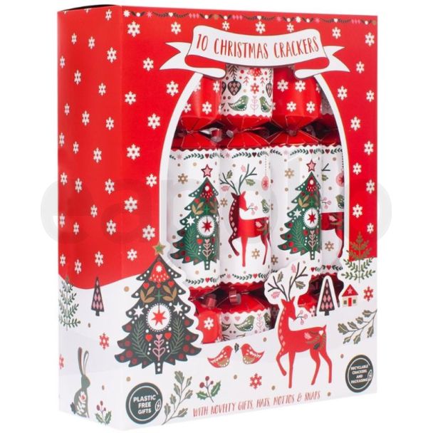 Christmas Tree & Reindeer design Crackers