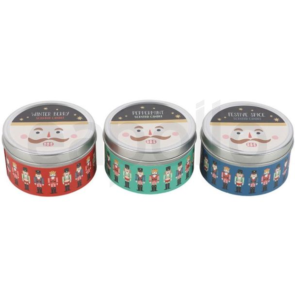 Christmas Scented Tin Candle - Winter Berry & Festive Spice 