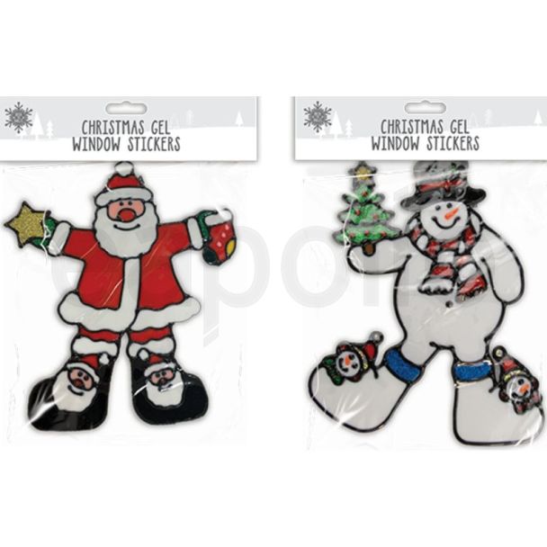 Christmas Themed Gel Window Stickers