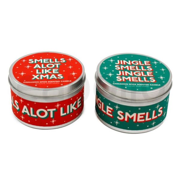 Christmas Typography Tin Candle 7.5cm