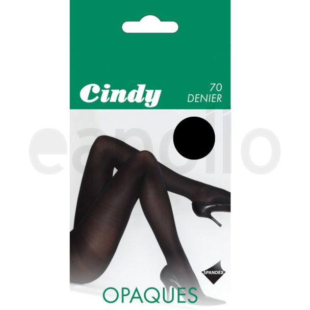 Cindy's 70 Denier Opaque Tights - Black (XL)