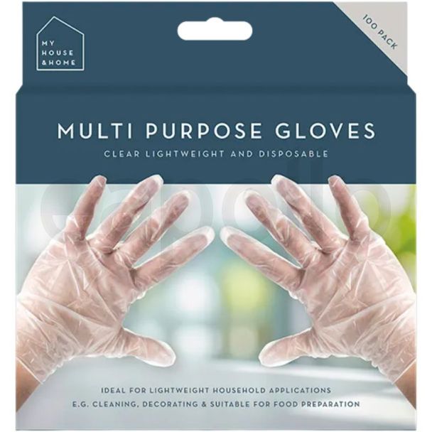 Clear Disposable Multi Purpose Gloves – Pack of 100