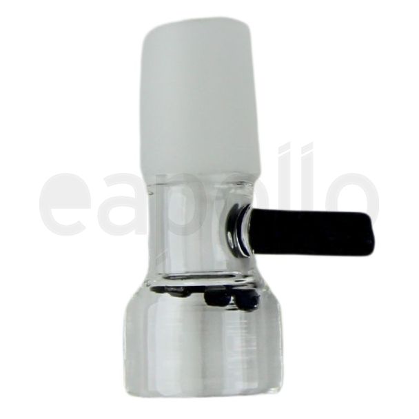 Clear Glass Cone With Black Handle 19mm