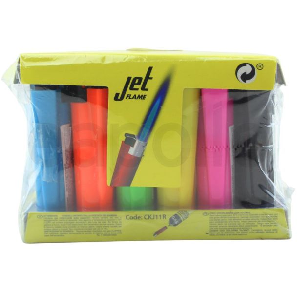 Clipper Jet Flame Refillable Adjustable Lighter – Assorted Colours