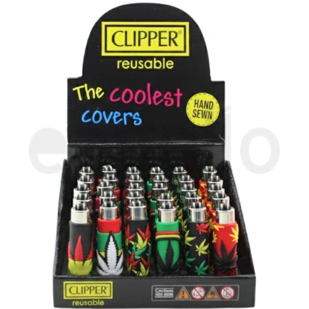 Clipper Reusable Hand Sewn Lighter "Leaf" Design - Assorted