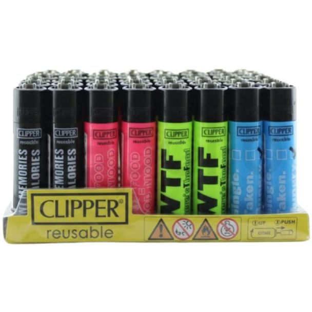 Clipper Reusable "Food Quoted" Lighters - Assorted