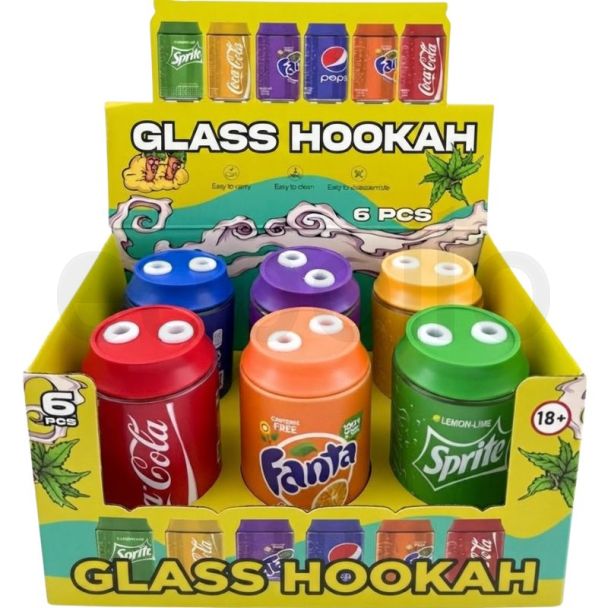 Cola Design Glass Waterpipe - Assorted (4.8 inch) 