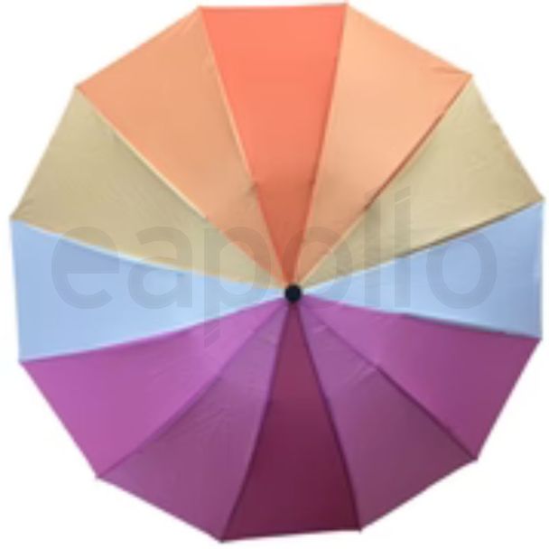 Compact Flag Umbrella With Round Handle - Sunset Lesbian