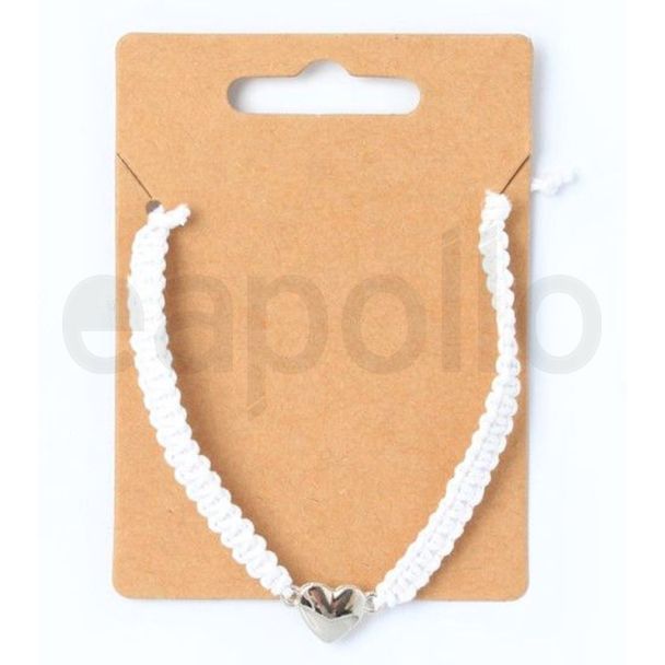 Adjustable Cord Bracelet With Silver Charm - Assorted 
