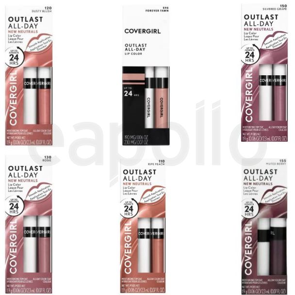 Wholesale CoverGirl Outlast All-Day Lip Colour With Topcoat - Assorted 
