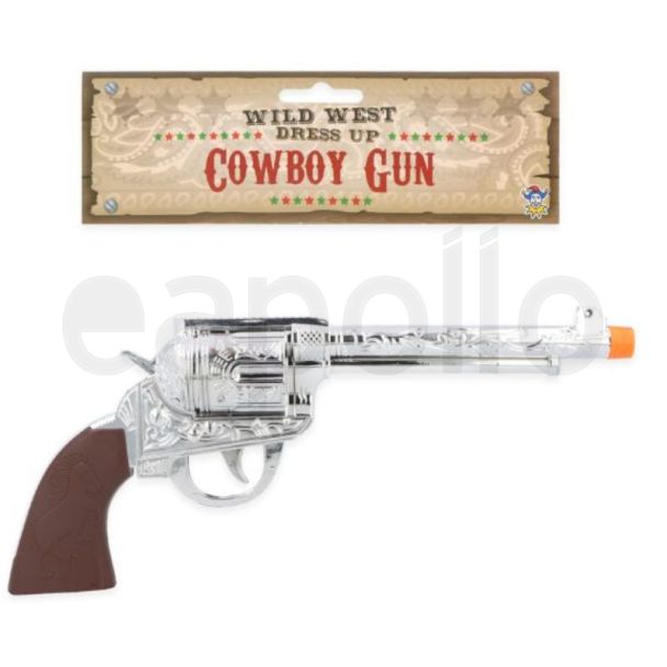 Cowboy Pistol Toy Gun - Silver (28cm)