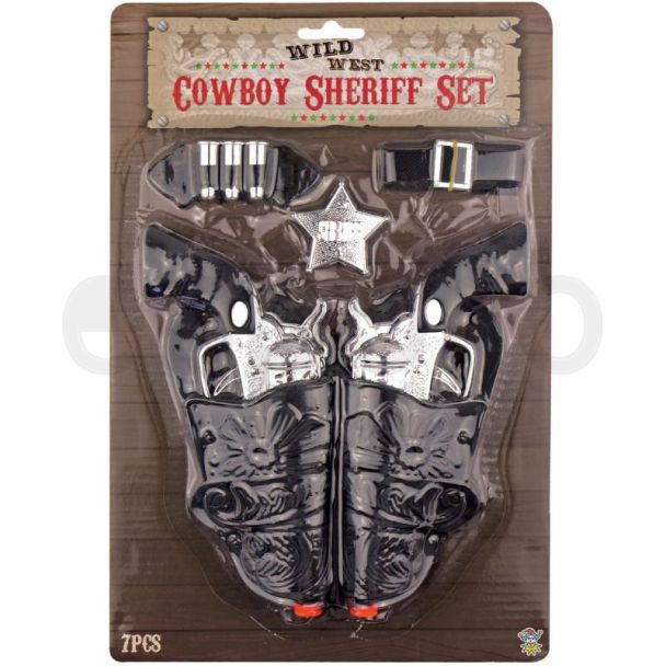 Cowboy Sheriff Fancy Dress Accessories Set - 7pcs