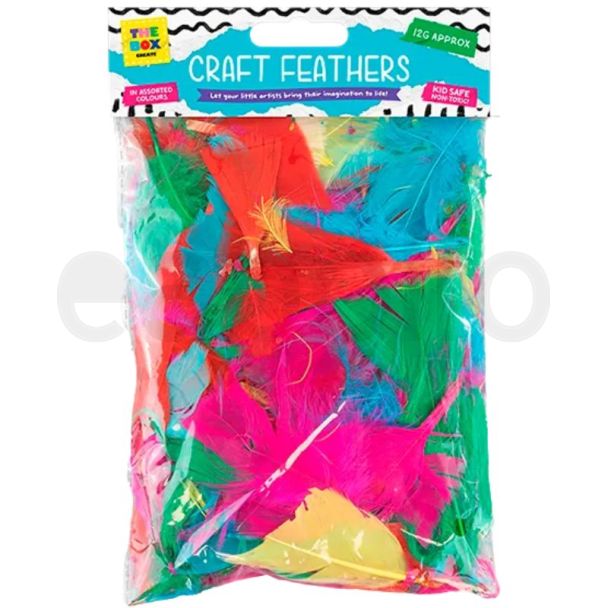 Craft Feathers – 12g Assorted Colours