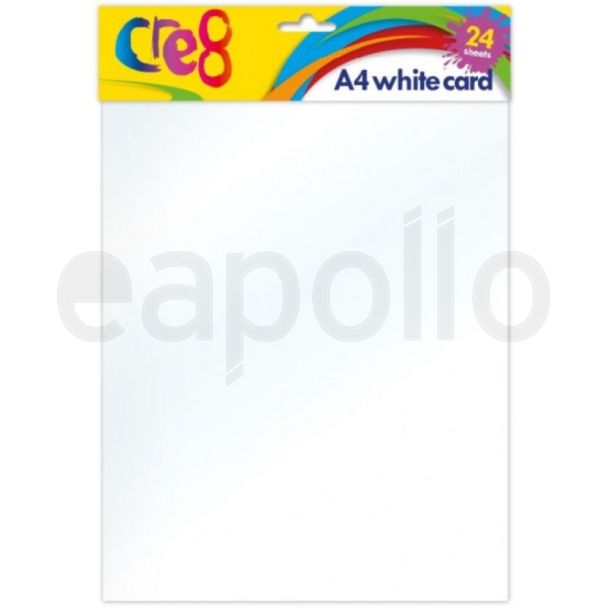 Cre8 A4 White Card 24 Sheets
