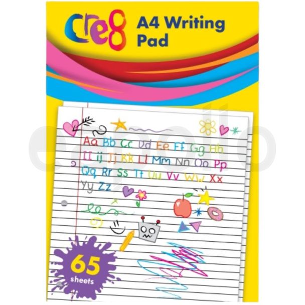 Cre8 Kids A4 Lined Writing Pad 65 Sheets
