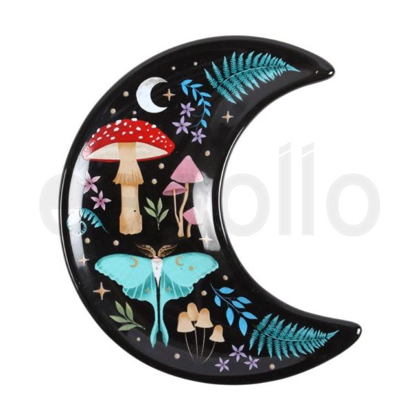 Crescent Moon Dark Forest Print Trinket Dish