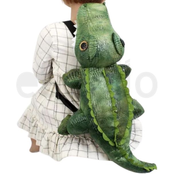 Crocodile Back Pack With Black Loop And Adjustable Straps
