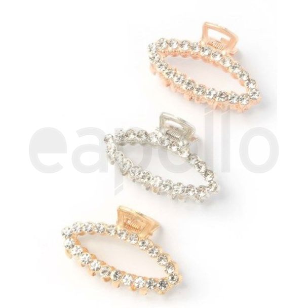 Crystal Open Style Oval Clamp - Assorted Colours 