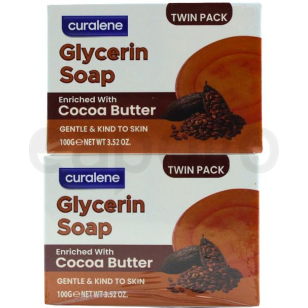 Curalene Gycerine Soap With Cocoa Butter - 100g (Twin Pack)
