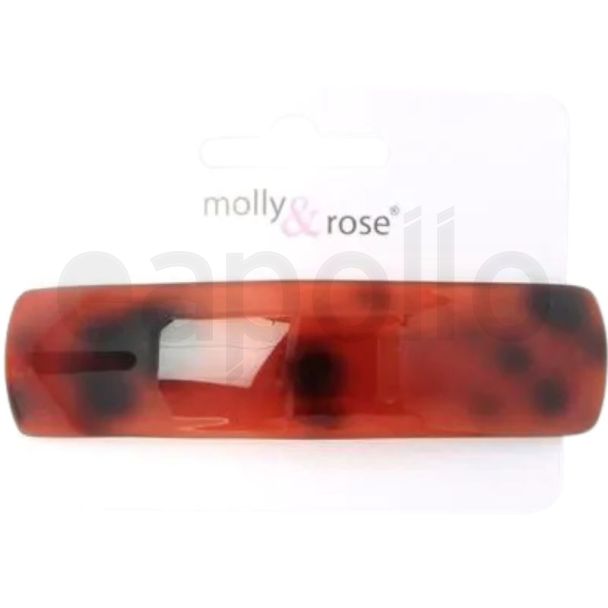 Curved Tort Acrylic Rectangle Barrette Clip 9cm