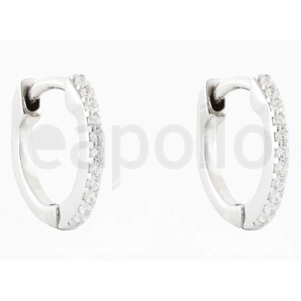 Wholesale CZ Huggie Hoop Earrings-10mm