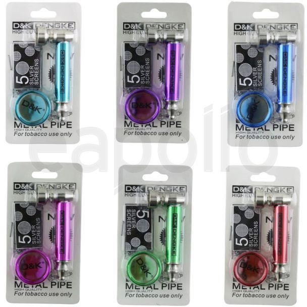 Wholesale D&K High Quality Metal Pipe 3pcs Set - Assorted Colours 