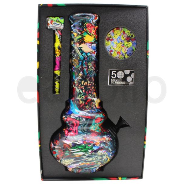 D&K Glass Waterpipe Gift Set (10 inches)