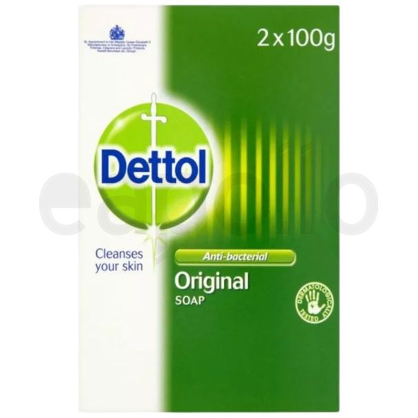 Dettol Original Antibacterial Twin Pack Bar Soap (2 X100g)