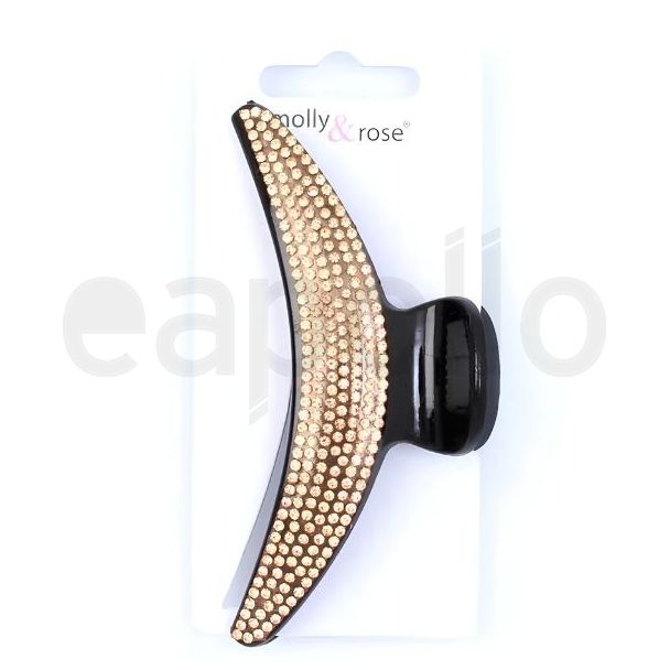 Diamante Curved Plastic Clamp - Assorted - 11cm