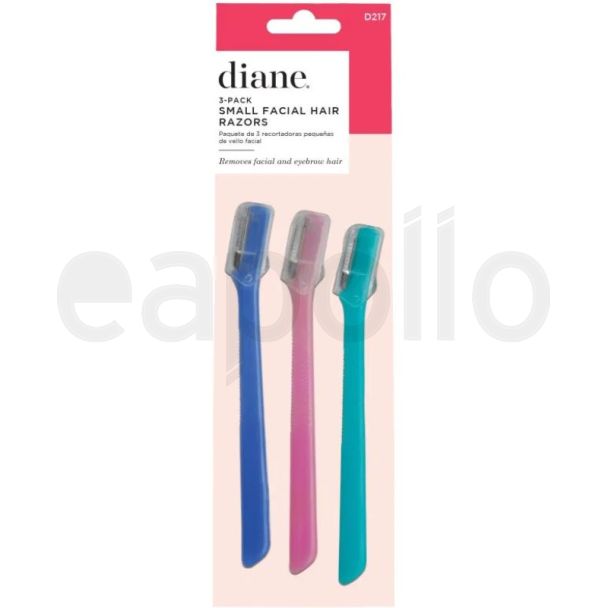 Diane 3pcs Small Facial Hair Razors 