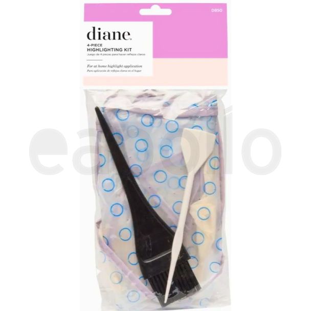 Diane 4pcs Highlighting Kit Set (Cap , Gloves, Brush & Spatula)