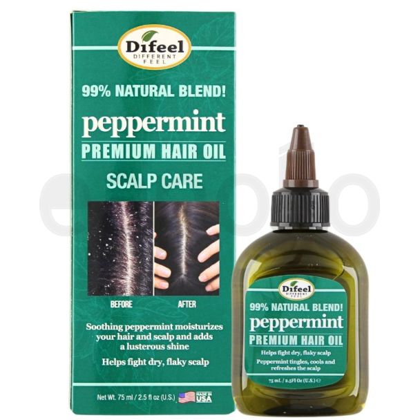 Wholesale Difeel Scalp Care Premium Hair Oil - Peppermint 75ml 