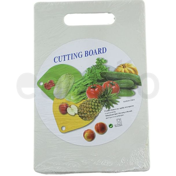 White Kitchen Cutting Board – Compact Food Preparation Board (28cm x 18.5cm)