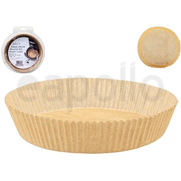 Disposable Non Stick Paper Air Fryer Liners (40pk)
