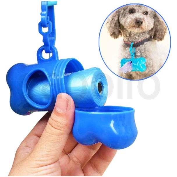 Doggy Waste Pick Up Dispenser With 30 Bags - Assorted Colours 
