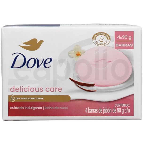 Dove PH Neutral Delicious Care Soap Bar (4x90g) 