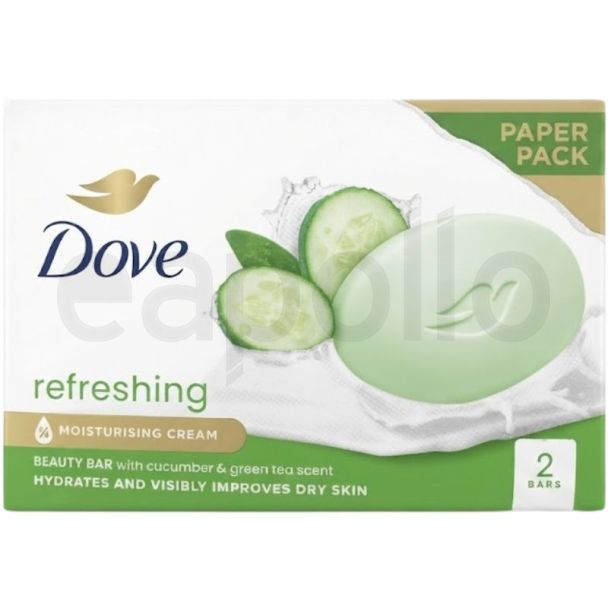 Dove Refreshing Moisturising Cream Bar (2x90g)