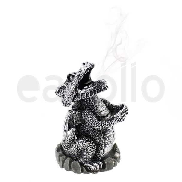 Dragon Incense Cone Holder - Silver