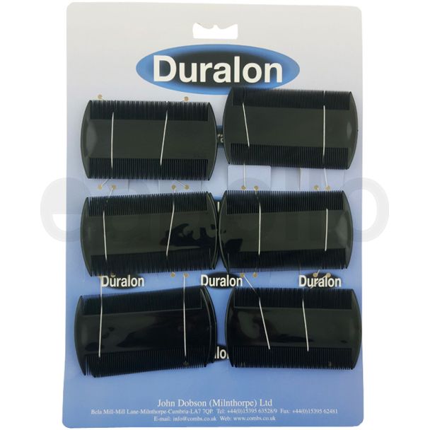 Duralon Head Lice & Knit Comb -  Black (9cm)