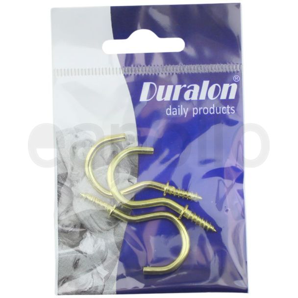 Duralon 3pcs Brass Cup Hooks
