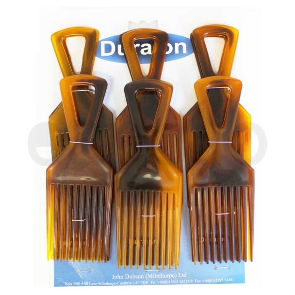 Duralon Afro Comb SL Shell-Brown
