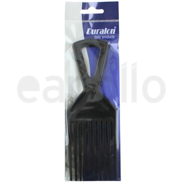 Duralon Afro Hair Comb - Black - 17cm