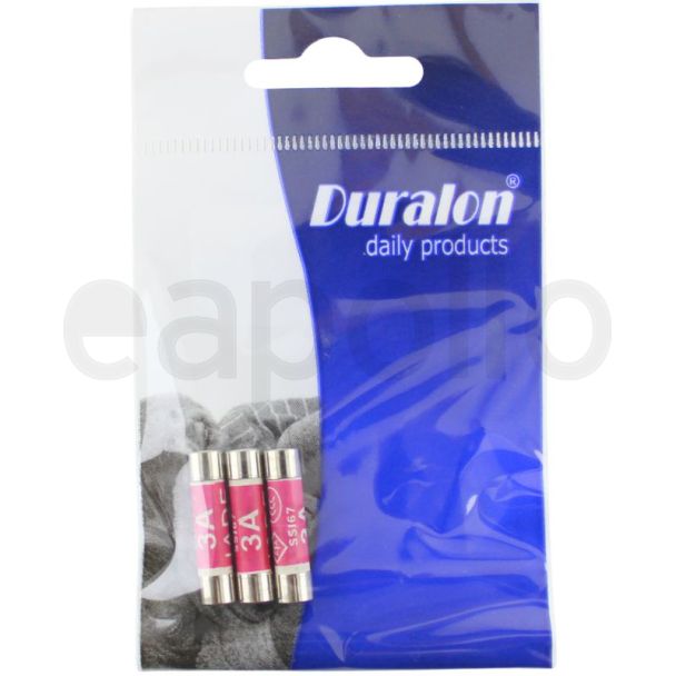 Duralon BS1362 3A Ceramic Cartridge Plug Fuse - 3 Amp