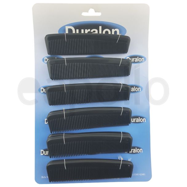 Duralon Pocket Combs -  Black (13cm)