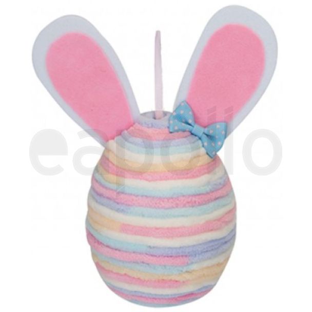 Easter Themed Hanging Pastel Rainbow Egg Decoration with Ears